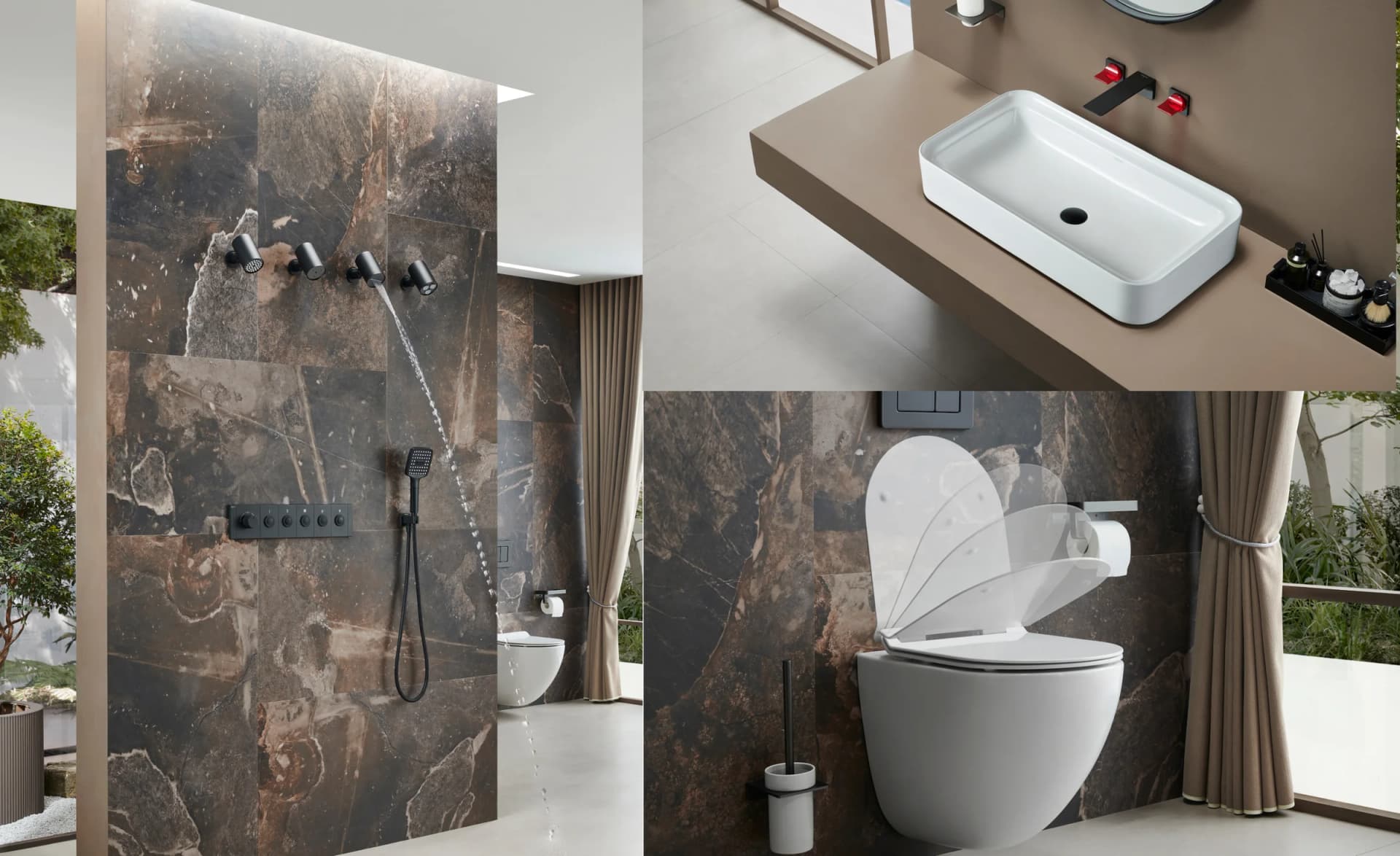 Earthy Oasis bathroom concept