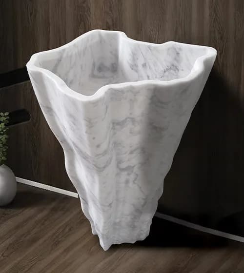 Astraea Carrara- Pedestal Wash Basin
